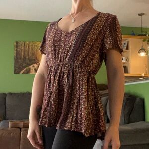 Kismet Babydoll Blouse, Paisley